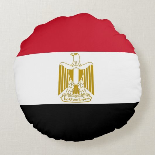 丸装飾用クッションとエジプト国旗 ラウンドクッション (裏面)
