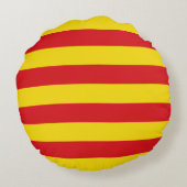 丸装飾用クッションとカタロニア国旗 ラウンドクッション (裏面)