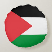 丸装飾用クッションとパレスチナ国旗 ラウンドクッション (裏面)