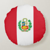 丸装飾用クッションとペルー国旗 ラウンドクッション (裏面)