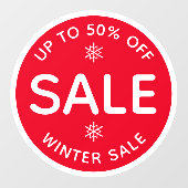 丸赤シンプル窓ディスプレモダンイ販売 ウィンドウサイン (シート)