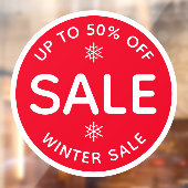 丸赤シンプル窓ディスプレモダンイ販売 ウィンドウサイン (シート2)