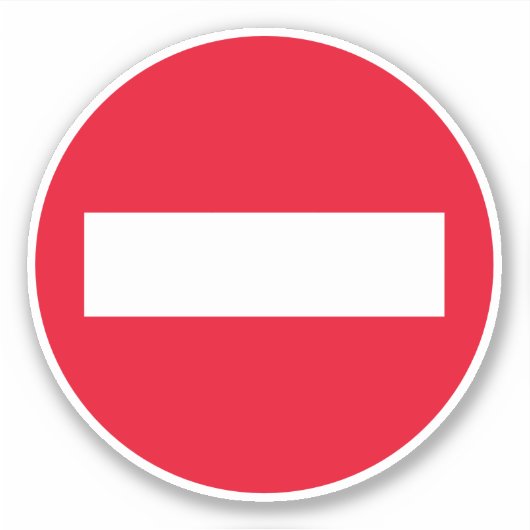 丸赤ストップ印ビニステッカー シール (正面)