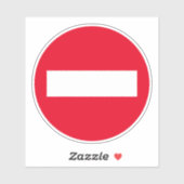 丸赤ストップ印ビニステッカー シール (シート)