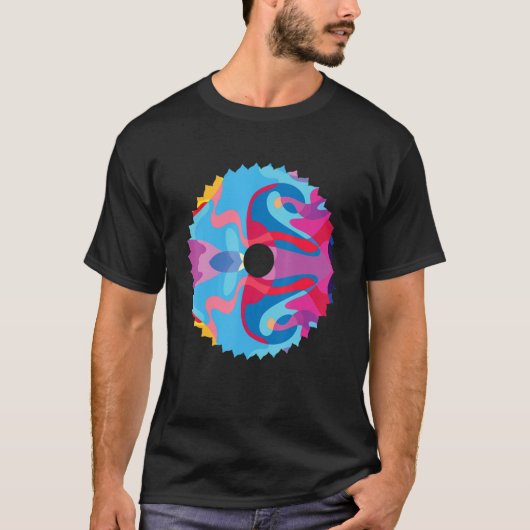 丸鋸丸沢グラフカラフルィック Tシャツ (正面)