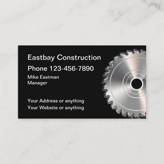 丸鋸刃建築サービス 名刺 (正面)