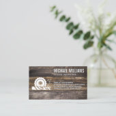 丸鋸切断用木材 | 大工の建造 名刺 (スタンド正面)