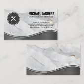 丸鋸盤 |ハンマー |大理石 名刺 (正面/裏面)