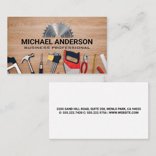 丸鋸盤 |ハードウェアツール 名刺 (正面/裏面)