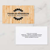 丸鋸盤 | 木材板 名刺 (正面/裏面)