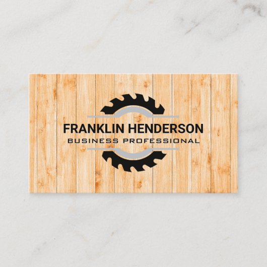 丸鋸盤 | 木材板 名刺 (正面)