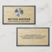 丸鋸盤 |木目と鋼材 名刺 (正面/裏面)