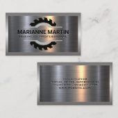 丸鋸盤 | 金属アルミニウム 名刺 (正面/裏面)