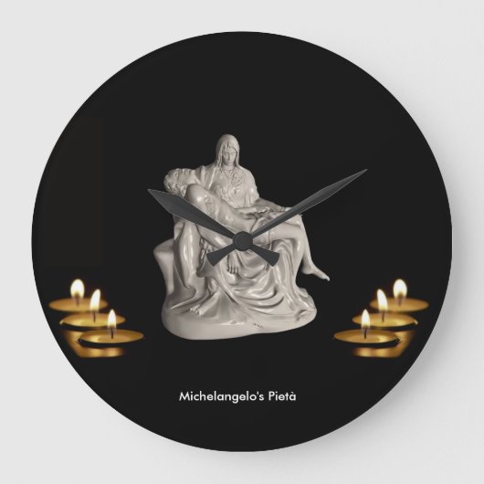 丸長壁時計用のピアタ画像 ラージ壁時計 (正面)