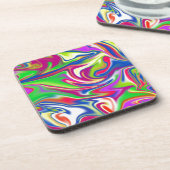 丸飴の液を混ぜ合わせた_個 コースター (左側)