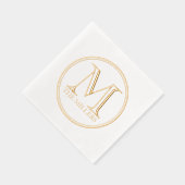 丸黒名モノグ縁どラム 箔ナプキン (右)