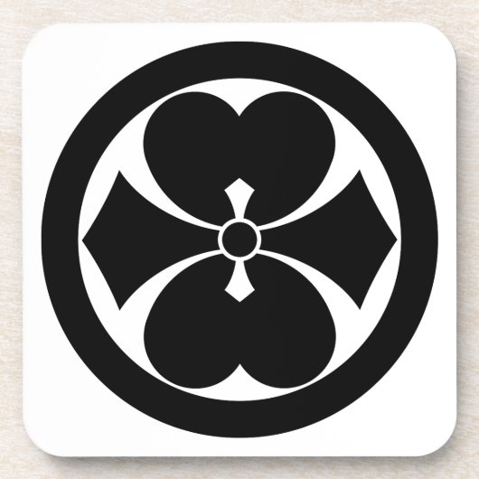 丸​に​二​つ​剣​酢​漿​草 コースター (正面)