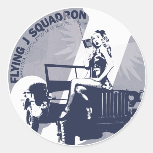 丸（青） ラウンドシール (正面)