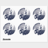 丸（青） ラウンドシール (シート)