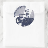 丸（青） ラウンドシール (バッグ)