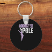 丹前「ポール中毒」 キーホルダー (正面)