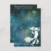 丹後クラシックダンパーソナライズされたスグラム銀河系 招待状 (正面/裏面)