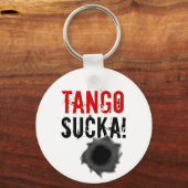 丹後スッカ!弾丸穴付きキーチェーン キーホルダー (正面)