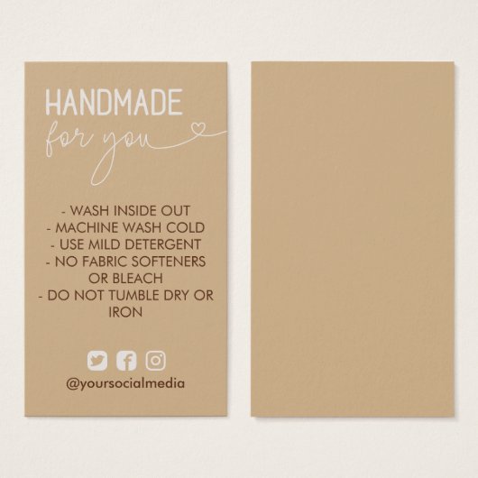 丹手作り手洗い説明書ソーシャルメディア (正面&裏面)