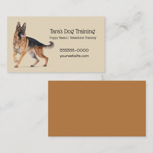 丹犬の犬養成ペット 名刺 (正面/裏面)