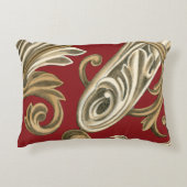 丹葉エレガントの植物モチーフ アクセントクッション (正面)