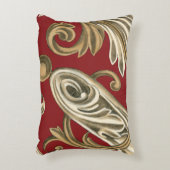 丹葉エレガントの植物モチーフ アクセントクッション (正面(垂直))