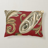 丹葉エレガントの植物モチーフ アクセントクッション (裏面)