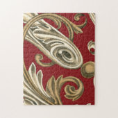 丹葉エレガントの植物モチーフ ジグソーパズル (縦)