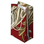 丹葉エレガントの植物モチーフ スモールペーパーバッグ (正面アングル)