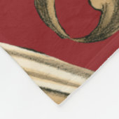 丹葉エレガントの植物モチーフ フリースブランケット (角)