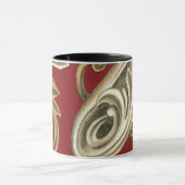 丹葉エレガントの植物モチーフ マグカップ (中央)