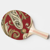 丹葉エレガントの植物モチーフ 卓球ラケット (横)
