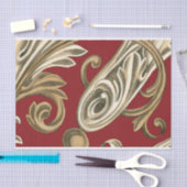 丹葉エレガントの植物モチーフ 薄葉紙 (クラフト)