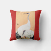 丹頂鶴,小原古邨朱鶴、大原小村、浮世絵 クッション (裏面)