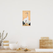 丹頂鶴, 小原古邨 Red-crowned Crane, Ohara Koson, Ukiyo-e ポスター (キッチン)