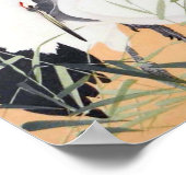 丹頂鶴, 小原古邨 Red-crowned Crane, Ohara Koson, Ukiyo-e ポスター (角)