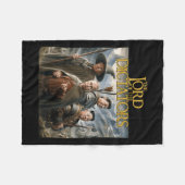 主おもしろい独裁者アンチプーチン金正恩 フリースブランケット (正面(横))