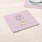 主お洒落は私の羊飼いの詩篇23:1 スクエアペーパーコースター (アングル)