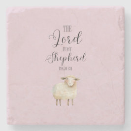 主お洒落は私の羊飼いの詩篇23:1 ストーンコースター