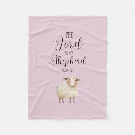 主お洒落は私の羊飼いの詩篇23:1 フリースブランケット (正面)