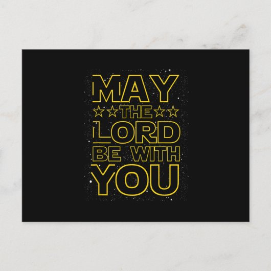 主があなたと共にありますように クリスチャンの神 信仰 楽しみ インビテーションポストカード (正面)