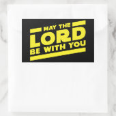 主があなたと共におられますように 長方形シール (バッグ)