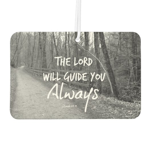 主があなたに聖書の聖句を導くであろう カーエアーフレッシュナー (裏面)