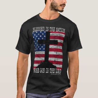 主がその民とされる国は幸いです詩篇33:12女性用 Tシャツ