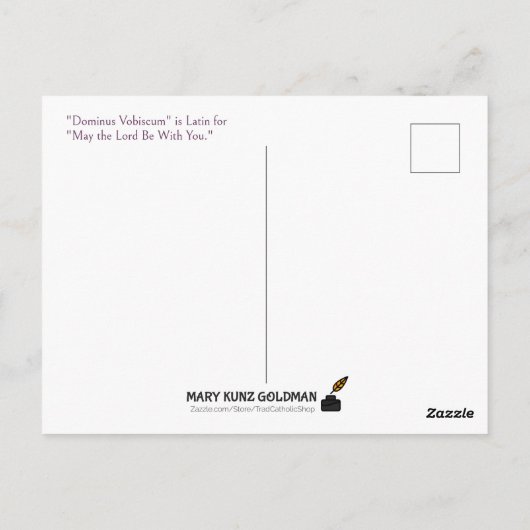 主がカトリック教徒と共におられるかもしれない ポストカード (裏面)
